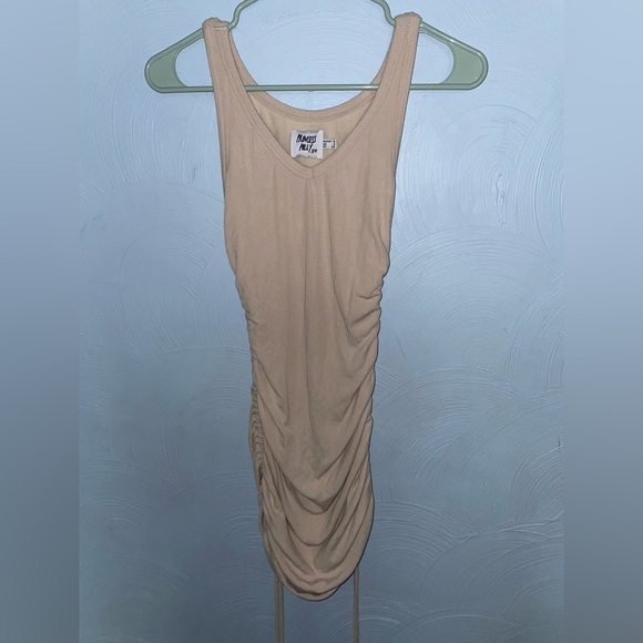 Princess Polly Dresses & Skirts - Women’s Size 2 Princess Polly Tan Ruched Sleeveless Dress